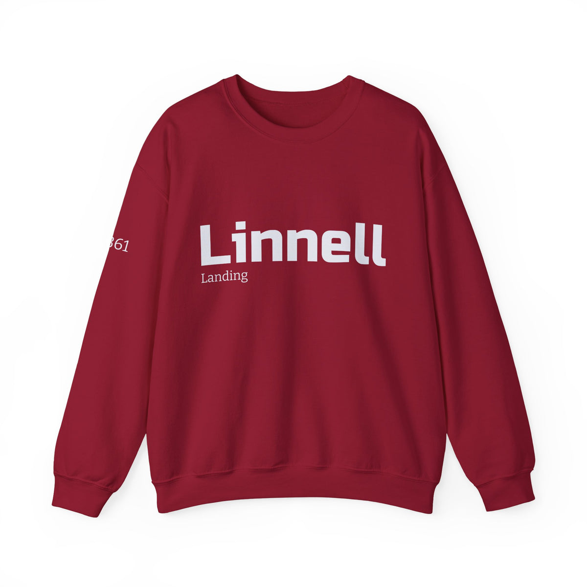Linnell landing text crewneck sweatshirt | minimalist logo pullover