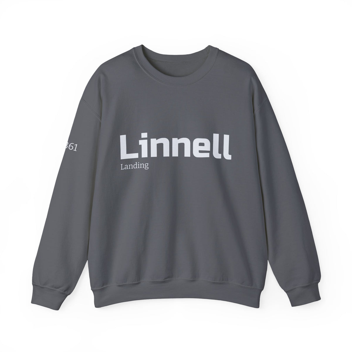 Linnell landing text crewneck sweatshirt | minimalist logo pullover