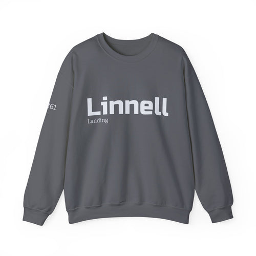 Linnell landing text crewneck sweatshirt | minimalist logo pullover
