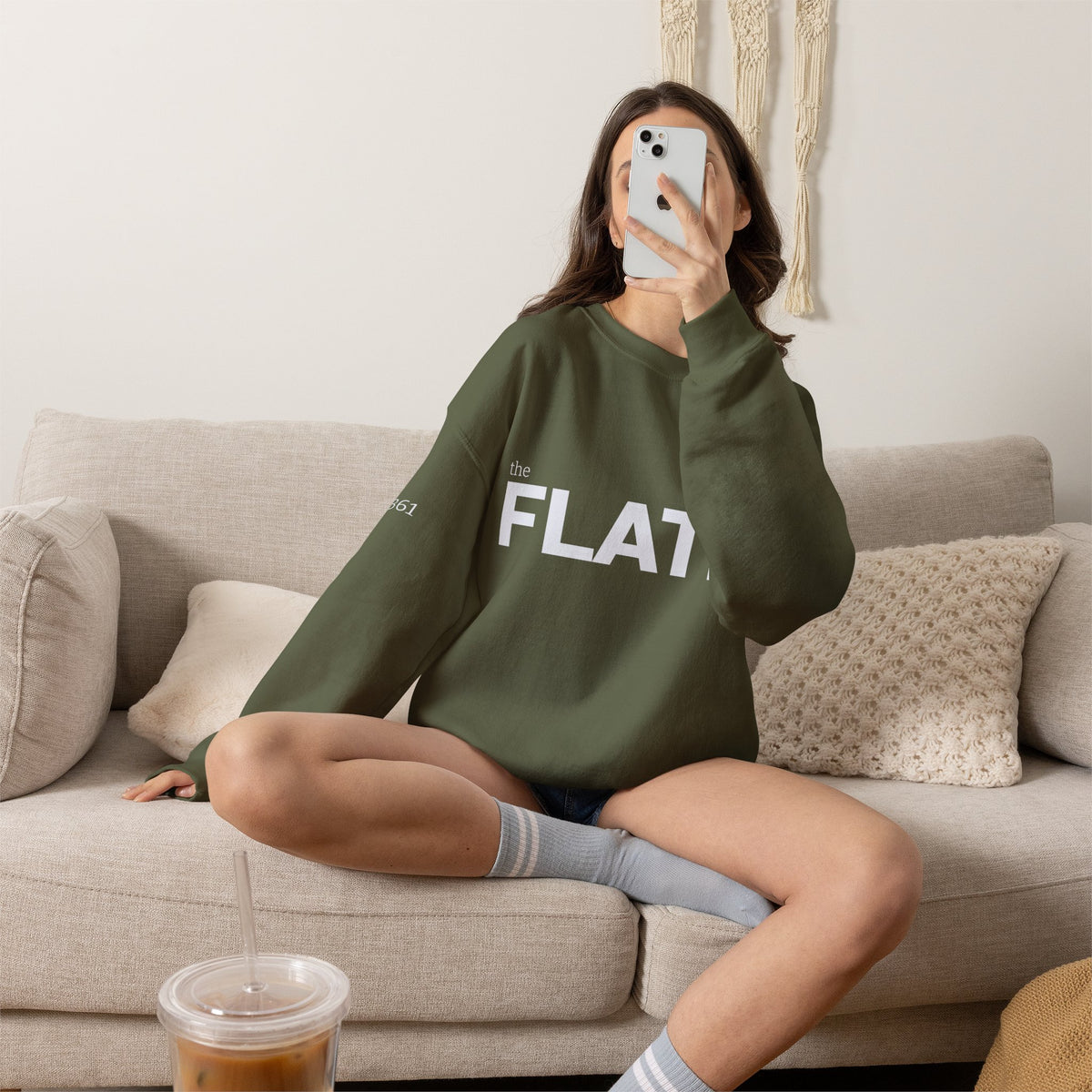 Cape cod FLATS text crewneck sweatshirt | minimalist pullover