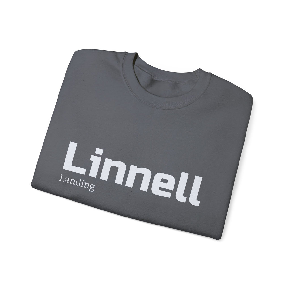 Linnell landing text crewneck sweatshirt | minimalist logo pullover