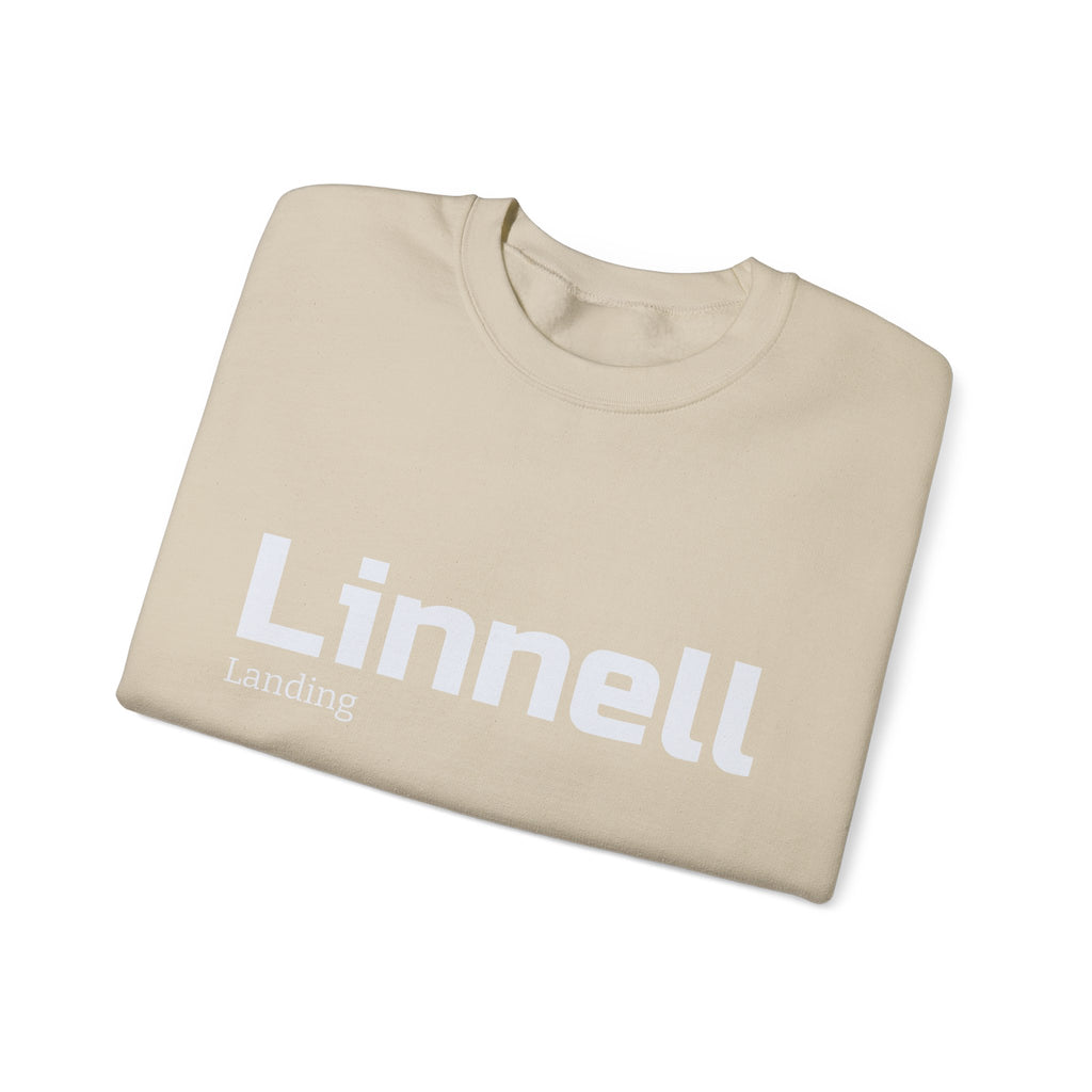 Linnell landing text crewneck sweatshirt | minimalist logo pullover