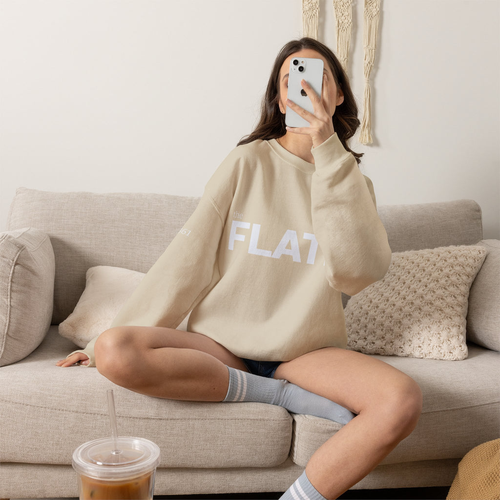 Cape cod FLATS text crewneck sweatshirt | minimalist pullover