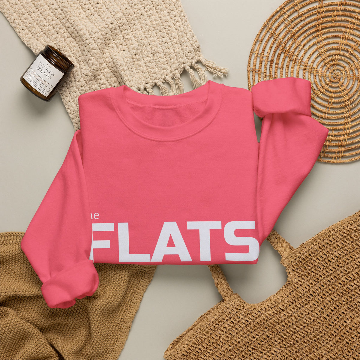Cape cod FLATS text crewneck sweatshirt | minimalist pullover