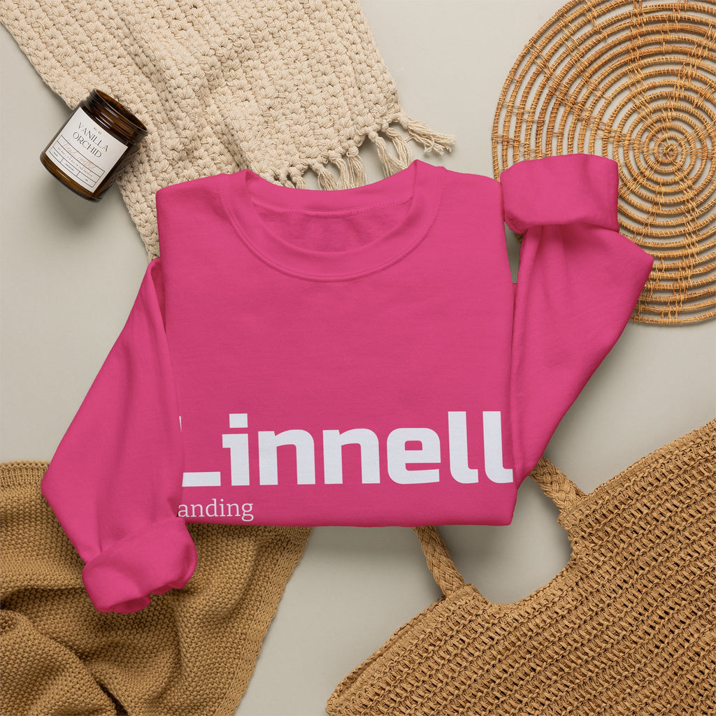 Linnell landing text crewneck sweatshirt | minimalist logo pullover