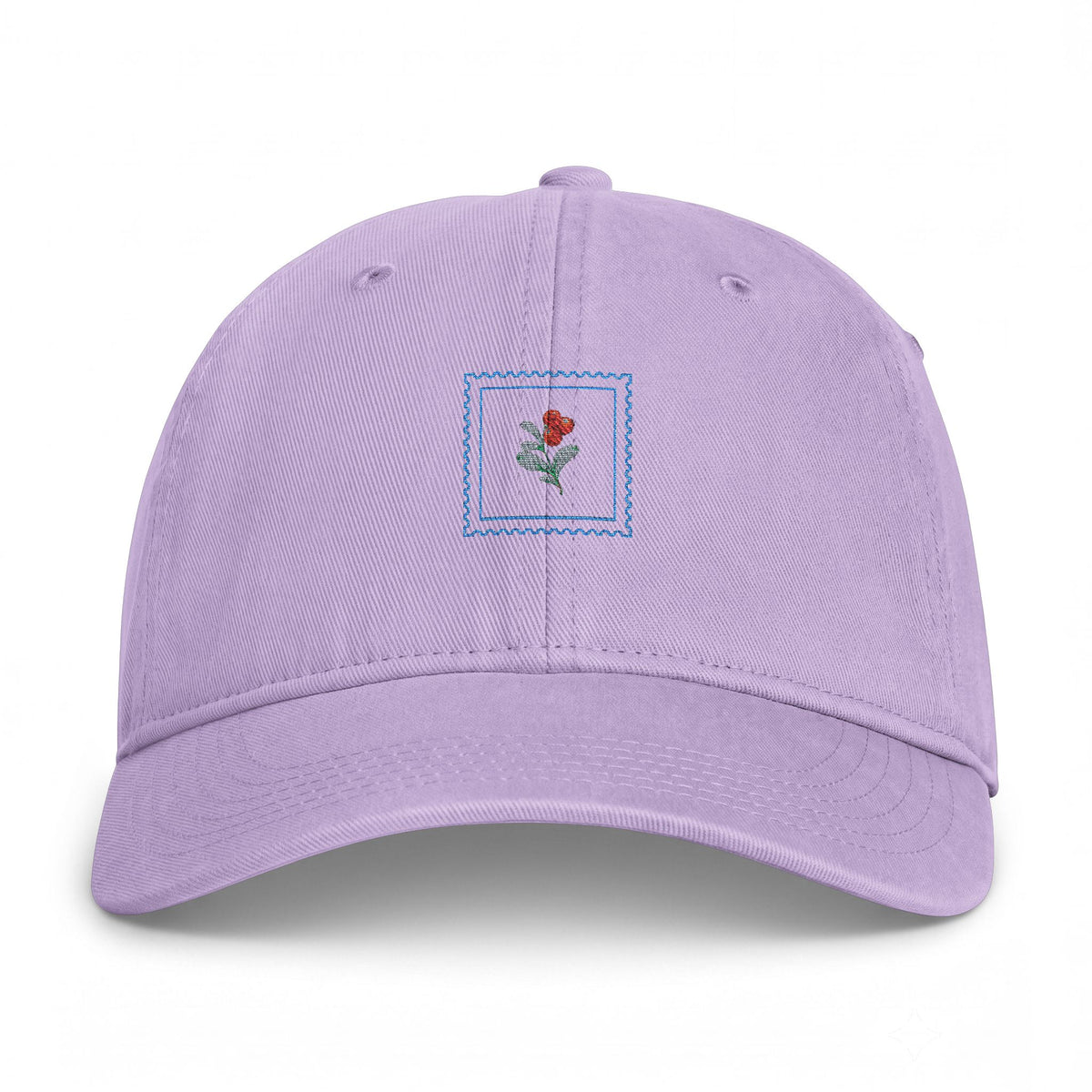 Copy of Hydrandea stamp washed Cap — Coastal Embroidered Baseball Hat