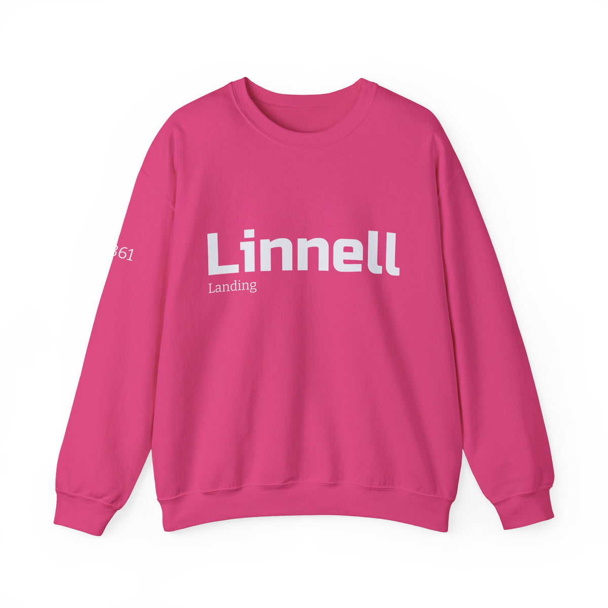 Linnell landing text crewneck sweatshirt | minimalist logo pullover