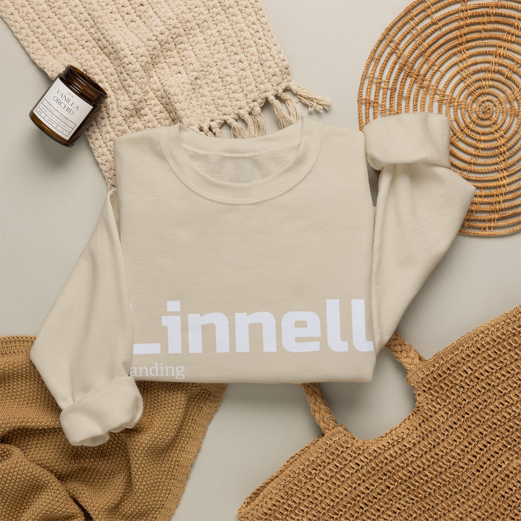 Linnell landing text crewneck sweatshirt | minimalist logo pullover