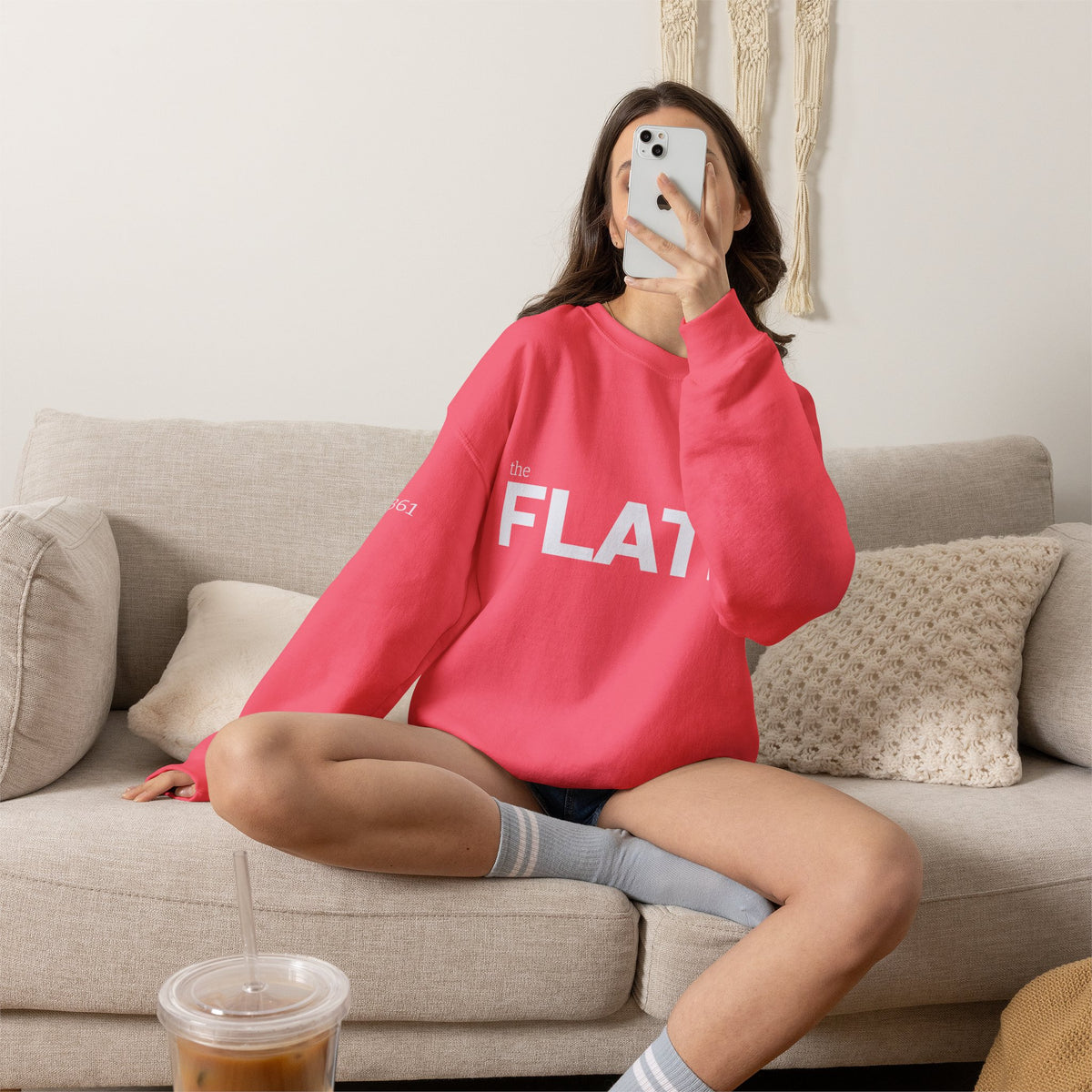 Cape cod FLATS text crewneck sweatshirt | minimalist pullover
