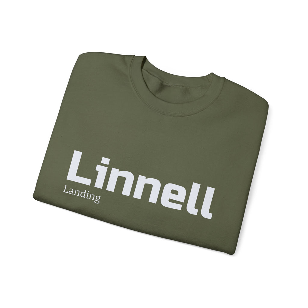 Linnell landing text crewneck sweatshirt | minimalist logo pullover