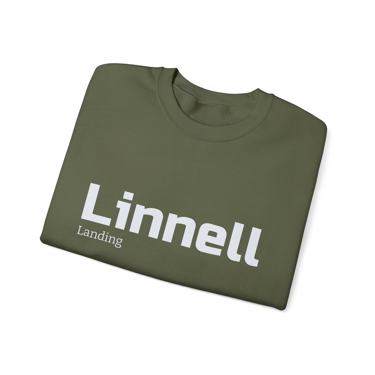 Linnell landing text crewneck sweatshirt | minimalist logo pullover