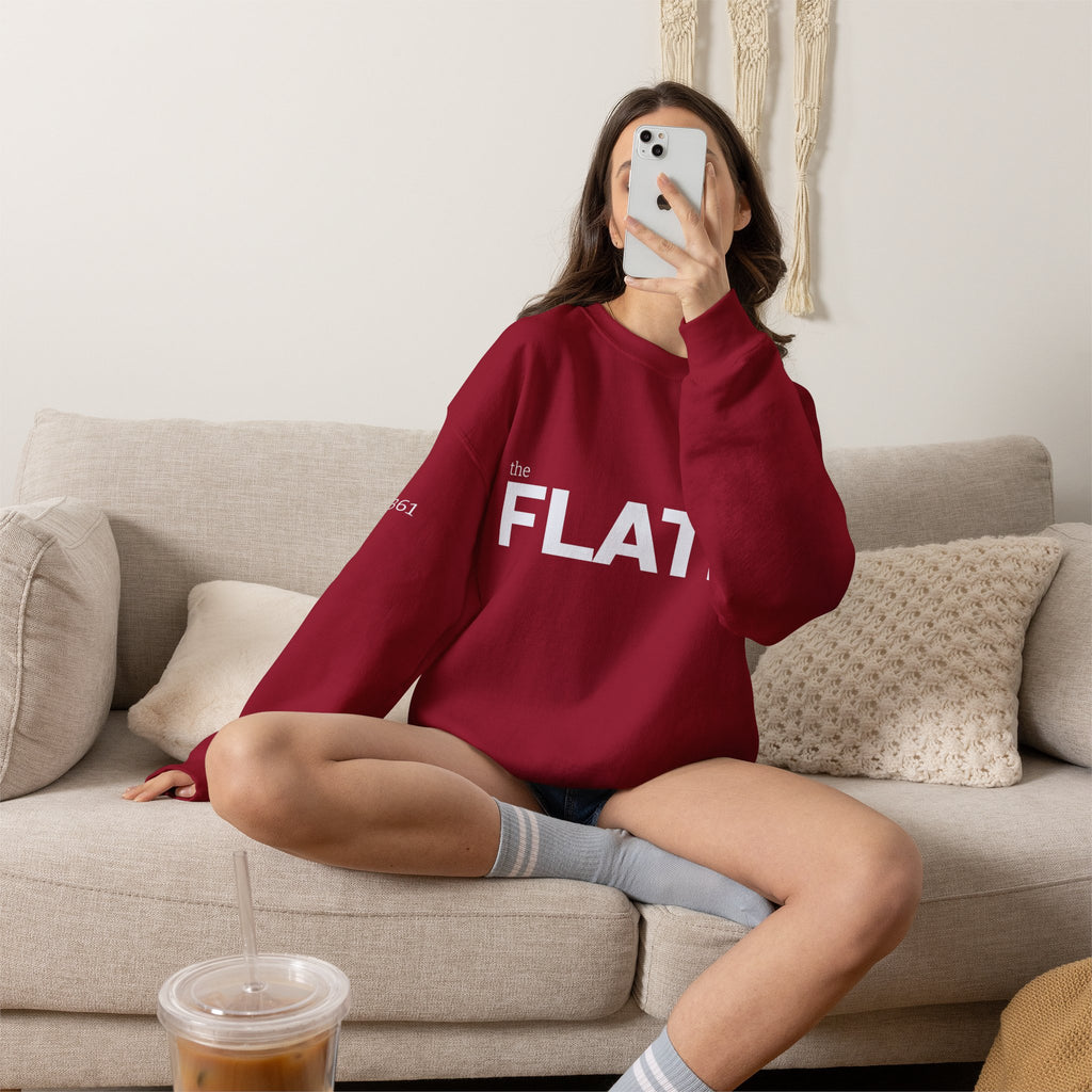 Cape cod FLATS text crewneck sweatshirt | minimalist pullover