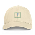 Hydrandea stamp washed Cap — Coastal Embroidered Baseball Hat