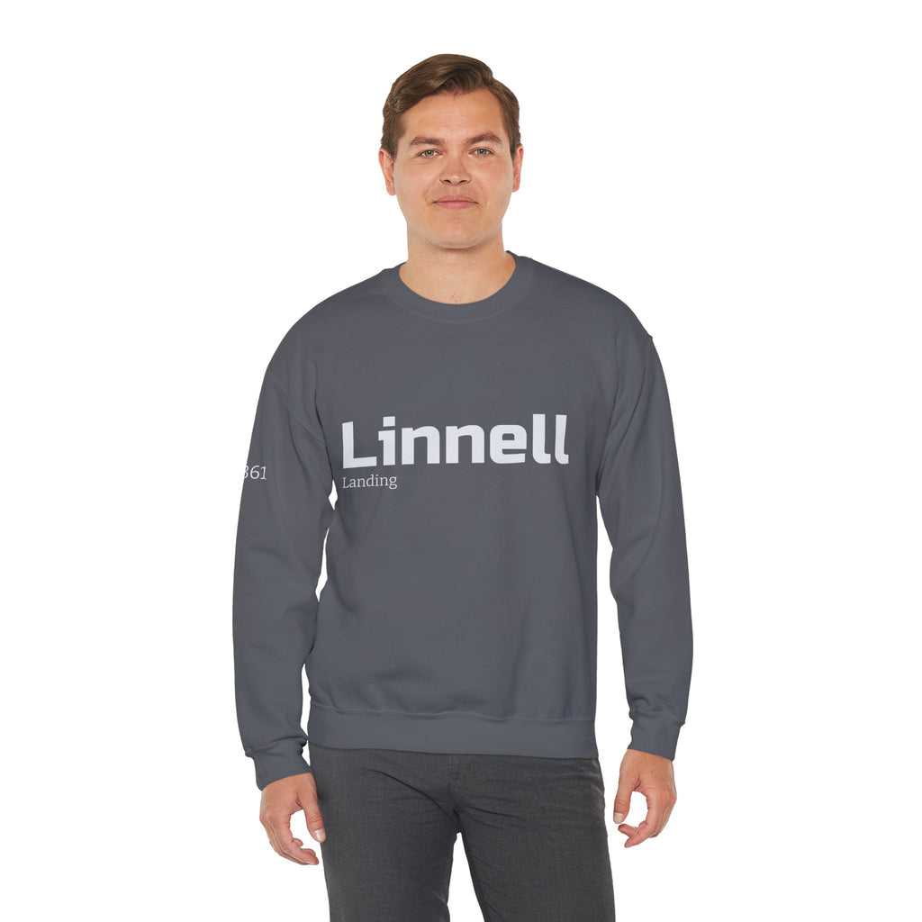 Linnell landing text crewneck sweatshirt | minimalist logo pullover