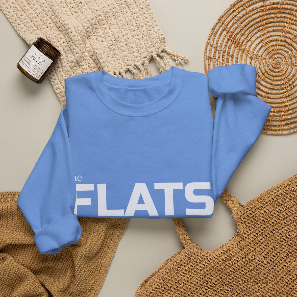 Cape cod FLATS text crewneck sweatshirt | minimalist pullover