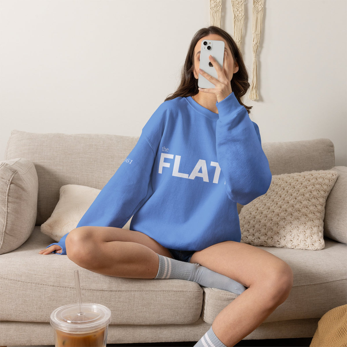 Cape cod FLATS text crewneck sweatshirt | minimalist pullover